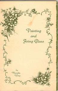 1970s Vintage China Book Painting Firing Glass Marcella Wing Pansy 
