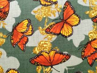 New Butterflies Butterfly Monarch Insects Bugs Silhouettes Fabric BTY 