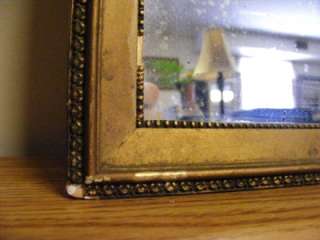 Antique Victorian Parlor Hall Wall Mirror OLD Glass Gold Gilt Guilded 