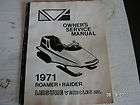 1971 Raider Roamer  Raider owners service manual (copy)