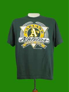 Vintage 90s OAKLAND As MLB T SHIRT Trench 1991 XL/XXL  