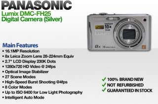 Panasonic Lumix DMC FH25 16.1MP Digital Camera (Silver) 885170030831 