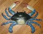 LG 18in Blue Claw Crab Handcrafted Metal