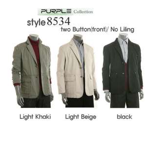 NWT Mens Casual Blazer Jacket,Cotton Slim fit Combi,2 Button 3 Colors 