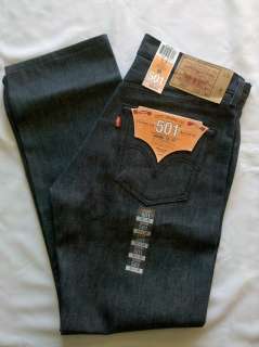 LEVIS MENS JEANS 501 BUTTON FLY SHRINK TO FIT # 0987  