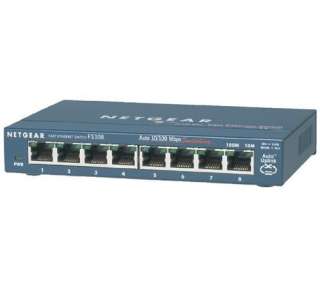 Netgear FS108 FS108GR FS 108 GR 8 Port Ethernet Switch  