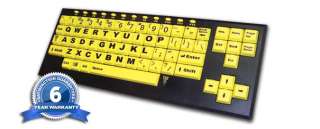   Keys and Large High Contrast Letters Keyboard For Mac & PC Ye  
