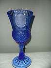 george washington goblet fostoria avon cobalt blue candle holder 