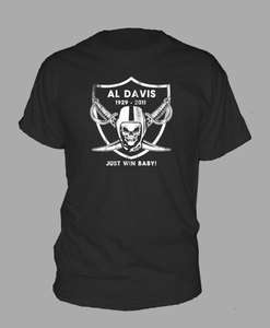 RIP AL DAVIS ~ T SHIRT ALL SIZES Oakland Football Tribute tee shirt 