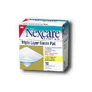 3M Nexcare Triple Layer Guaze Pad   2 Inches X 2 Inches   10 Each