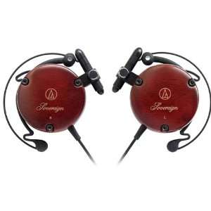  Audio Technica Lightweight Cherry Wood Clip On Headphones 