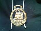 Round Horse Brass Depicting a Full Sail & Galleon & Wor