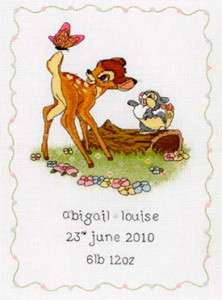 Anchor Counted cross stitch Bambi Birth sampler DPST001  