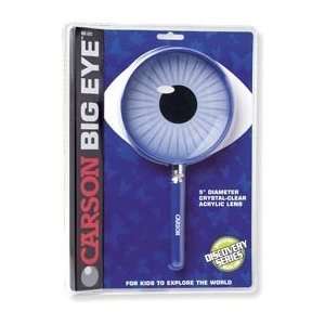 Carson Optical Big Eye Kids Hand Magnifier with 5 inch Lens, Blue