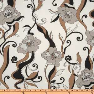  54 Wide Carver Floral Graphite Fabric By The Yard Arts 