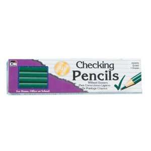  Charles Leonard Inc. Pencil, Green W/Eraser, 12/box (65025 