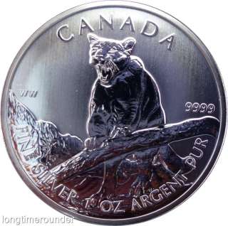 CANADIAN SILVER $5 COUGAR 2012 **.9999 fine silver** BRILLIANT 