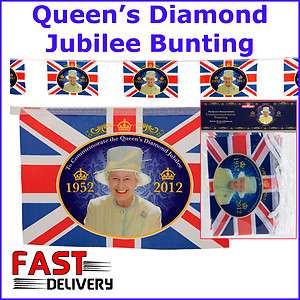 100 FEET Queen Diamond Jubilee Union Jack Bunting 60 Flags 30 meter 