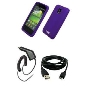  EMPIRE Purple Silicone Skin Case Cover + Car Charger (PRPA 
