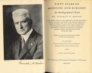FRANKLIN H. MARTIN, M.D. Autobiography 1934, IXONIA, WI  
