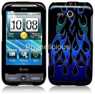 Fit HTC FREESTYLE Phone Cover Hard Case BLUE FIRE  
