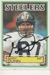GARY DUNN SIGNED 1983 TOPPS #361   PITTSBURGH STEELERS  