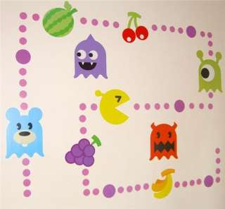 Nursery/Children/Boy/Girl Bedroom PAC MAN Wall Stickers  