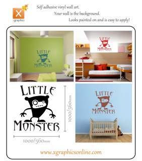 Little Monster childrens kids bedroom wall sticker  