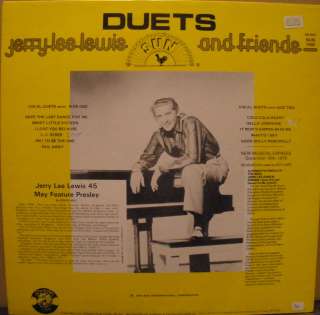   JERRY LEE LEWIS AND FRIENDS   DUETS   LP 33T VINYL SUN 1002