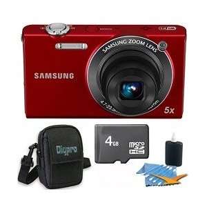  Samsung SH100 Red 14.2 MP Digital Camera, Wide Angle 5x 