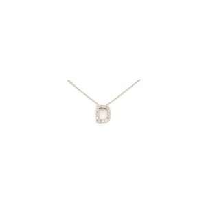  14K White Gold Diamond Initial D Necklace Jewelry