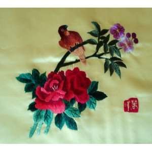  Beautiful Chinese Hand Silk Embroidery Birds Flower 