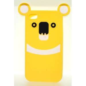  Yellow Koala Bear Soft Silicone Skin for Apple iphone 4 
