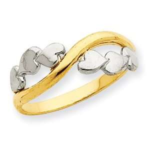  14k Gold Two Tone Heart Ring Jewelry