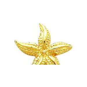    14K Yellow Gold Starfish Stud Earrings Jewelry New D Jewelry