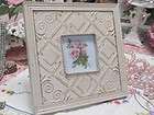CEILING TILE FRAME~EASEL BACK~ROSE PICTURE~Cottag​e~Chic~French