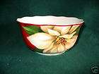 BRAND NEW 222 Fifth Poinsettia Holly Bowl