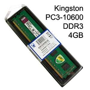 KINGSTON 4 GB 4G DDR3 PC3 10600 DESKTOP RAM MEMORY DIMM  