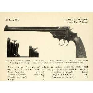 1948 Print .22 Long Rifle Smith Wesson Single Shot Perfected Third 