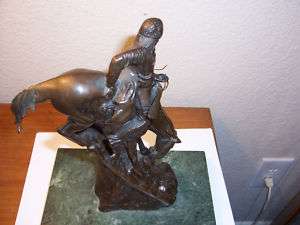 FREDERIC REMINGTON THE MOUNTAIN MAN BRONZE SIGNED ORIG.  