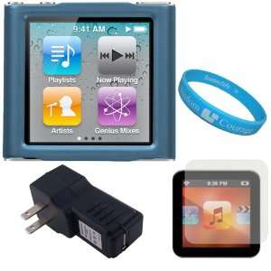 Apple iPod Nano Touch 6th Generation + Clear Screen Protector for iPod 