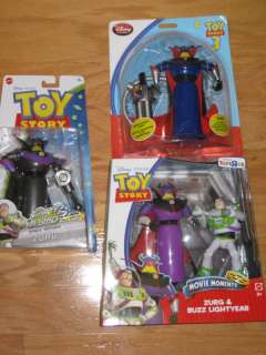 Lot of 3 Pixar Toy Story movie ZURG Action Figures HTF  