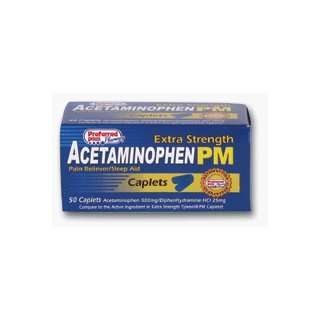 Acetaminophen Pm Caplets Extra Strength   50S