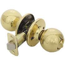 Ashland Polished Brass Privacy Round Ball Door Knob  