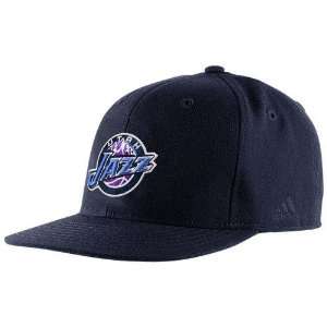  NBA adidas Utah Jazz Navy Blue Basic Logo Fitted Hat 