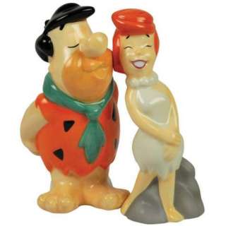 Fred Kissing Wilma Flintstone Salt and Pepper Shakers Flintstones 