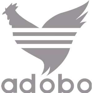  Adobo Sticker Decal Silver 2 Pack 