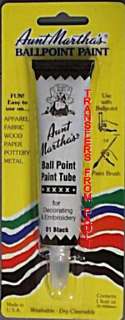 Aunt Marthas Black Fabric Paint for Embroidery Patterns, Embroidery 