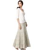    Studio M Skirt Tiered Pleated Solid Jersey  