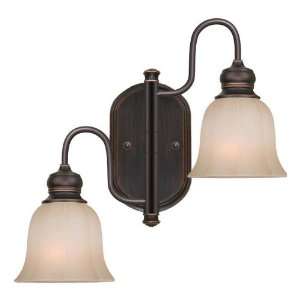  allen + roth 2 Light Bronze Traditional Arm Wall Sconce 